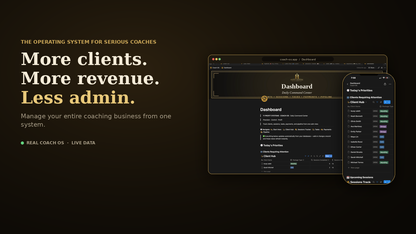 Coach OS — more clients, more revenue, less admin