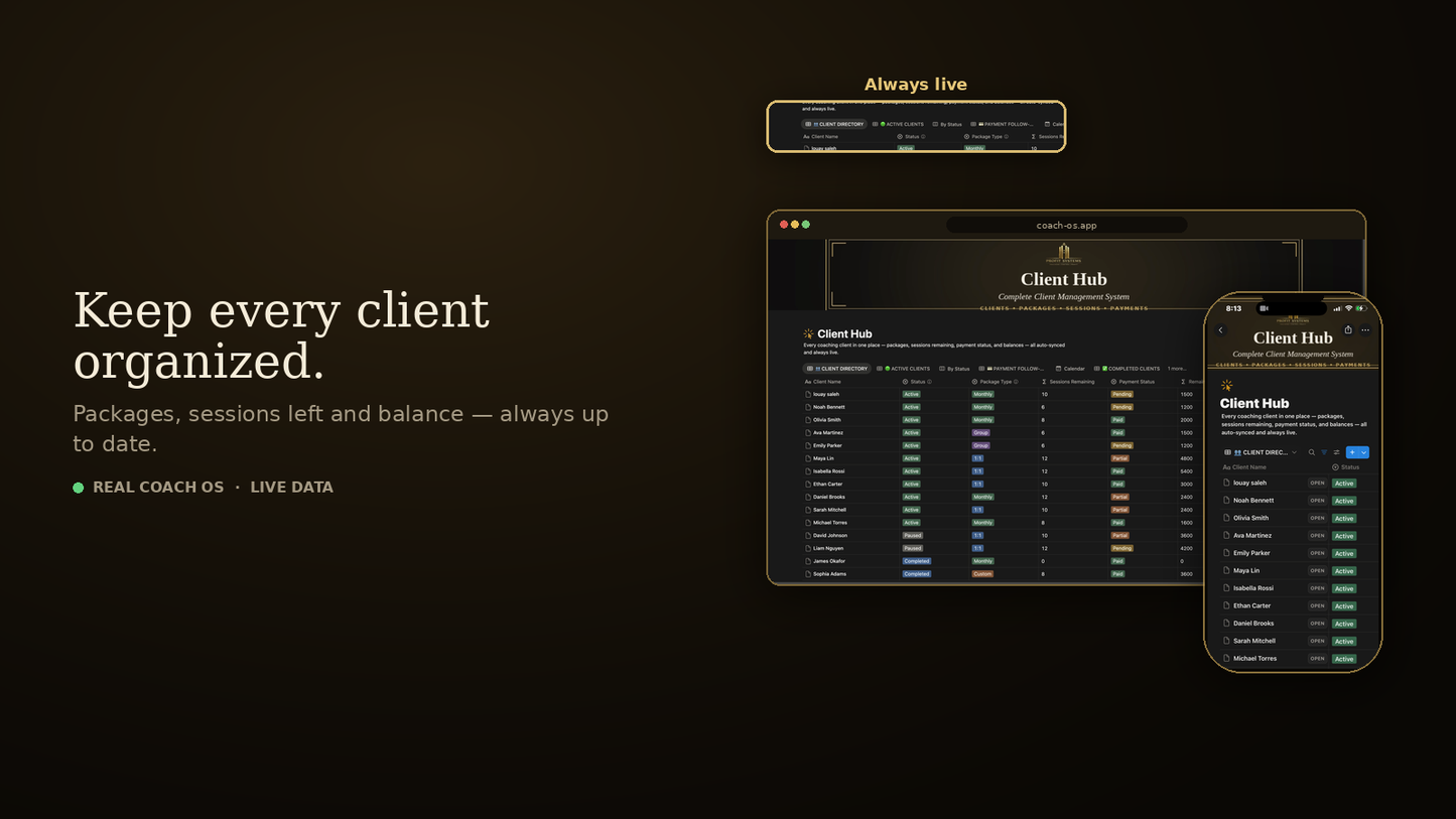 Keep every client organized