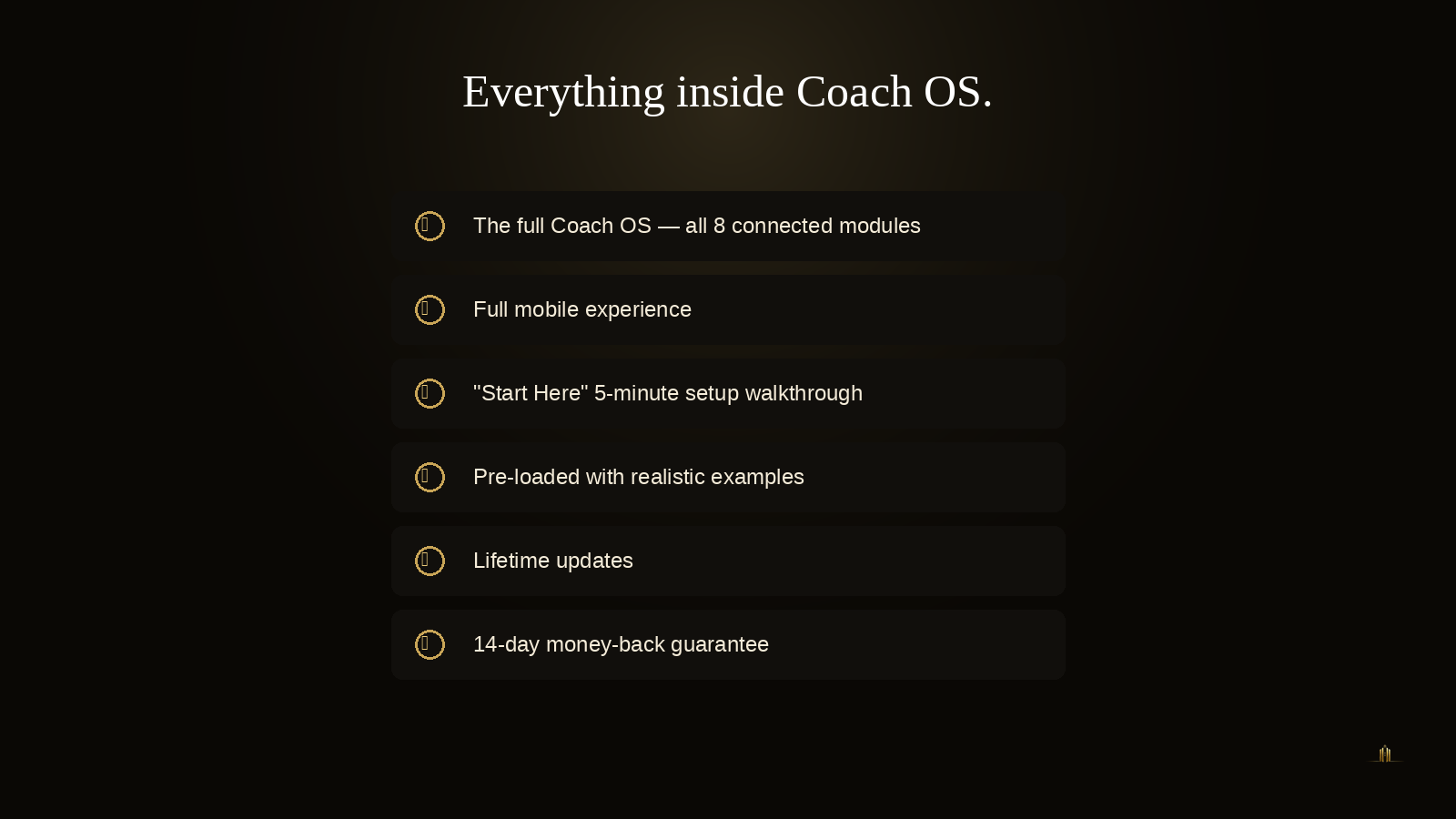 What is inside Coach OS