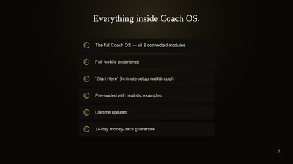 What is inside Coach OS